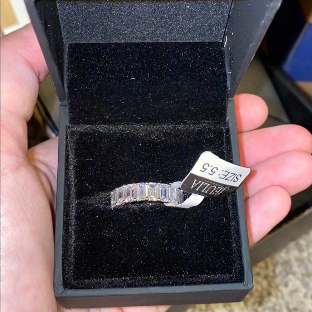 Emerald cut ring (not real diamond)